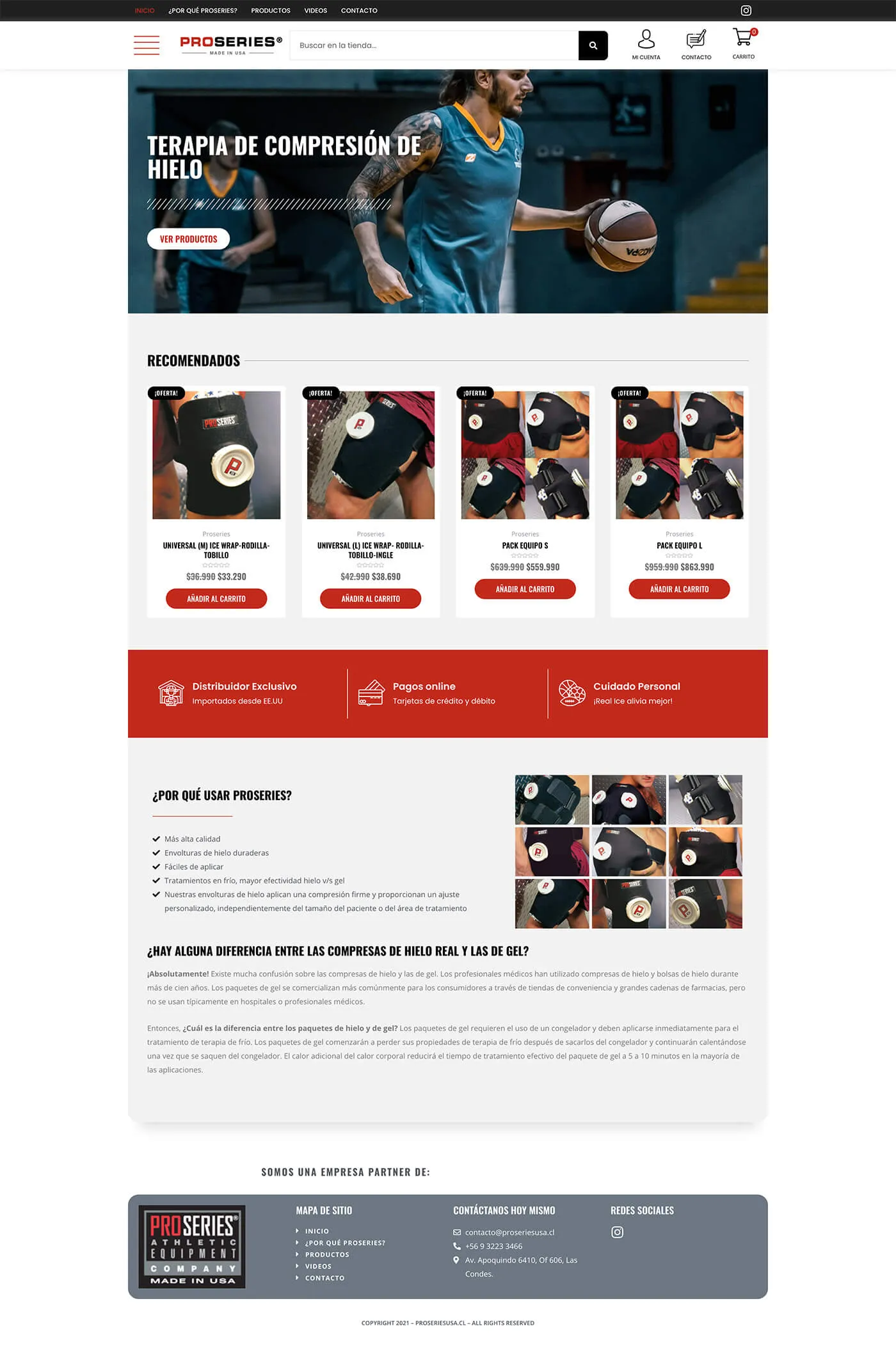 Captura del sitio ProSeries USA