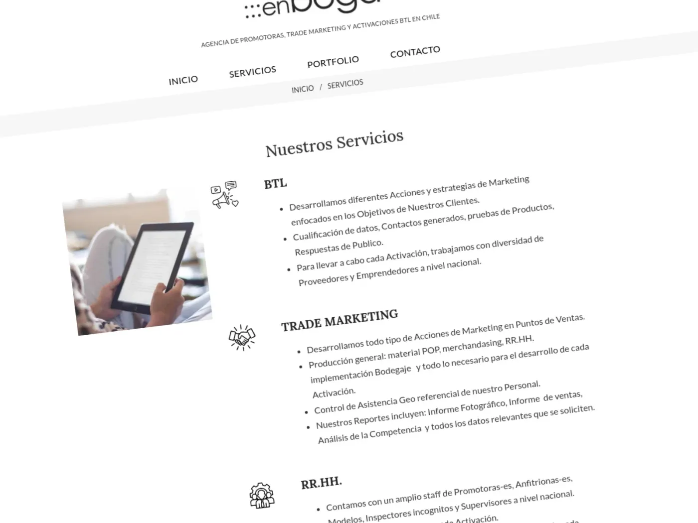 Sección 1 del sitio Agencia ENBOGA