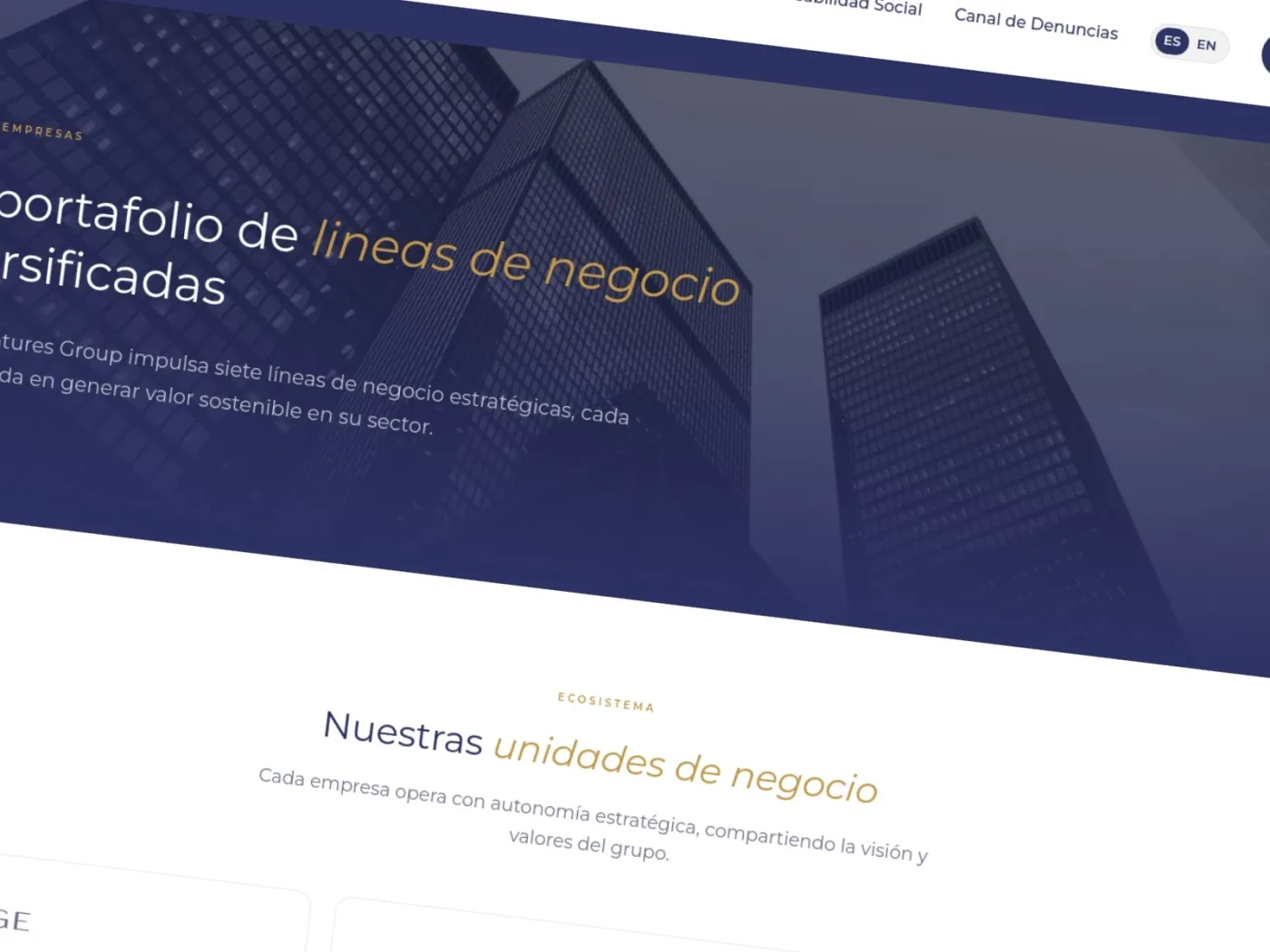 Sección 2 del sitio Bridge Ventures