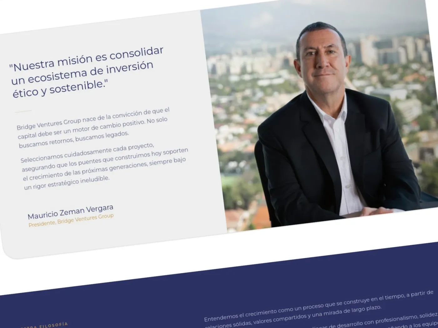 Sección 5 del sitio Bridge Ventures