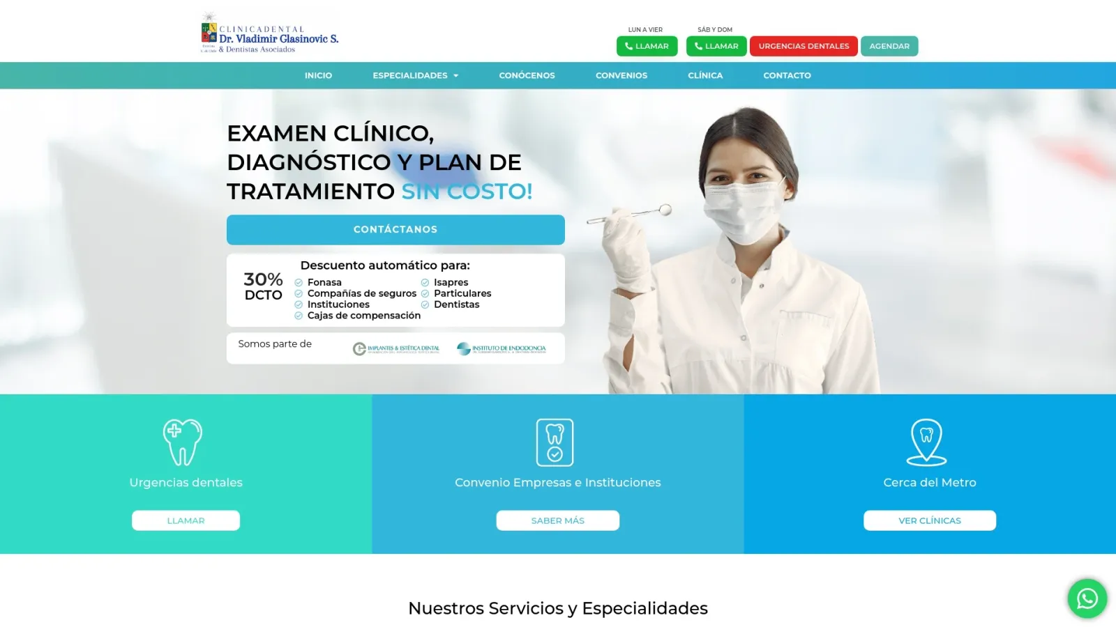 Proyecto Clínica Dental Santiago