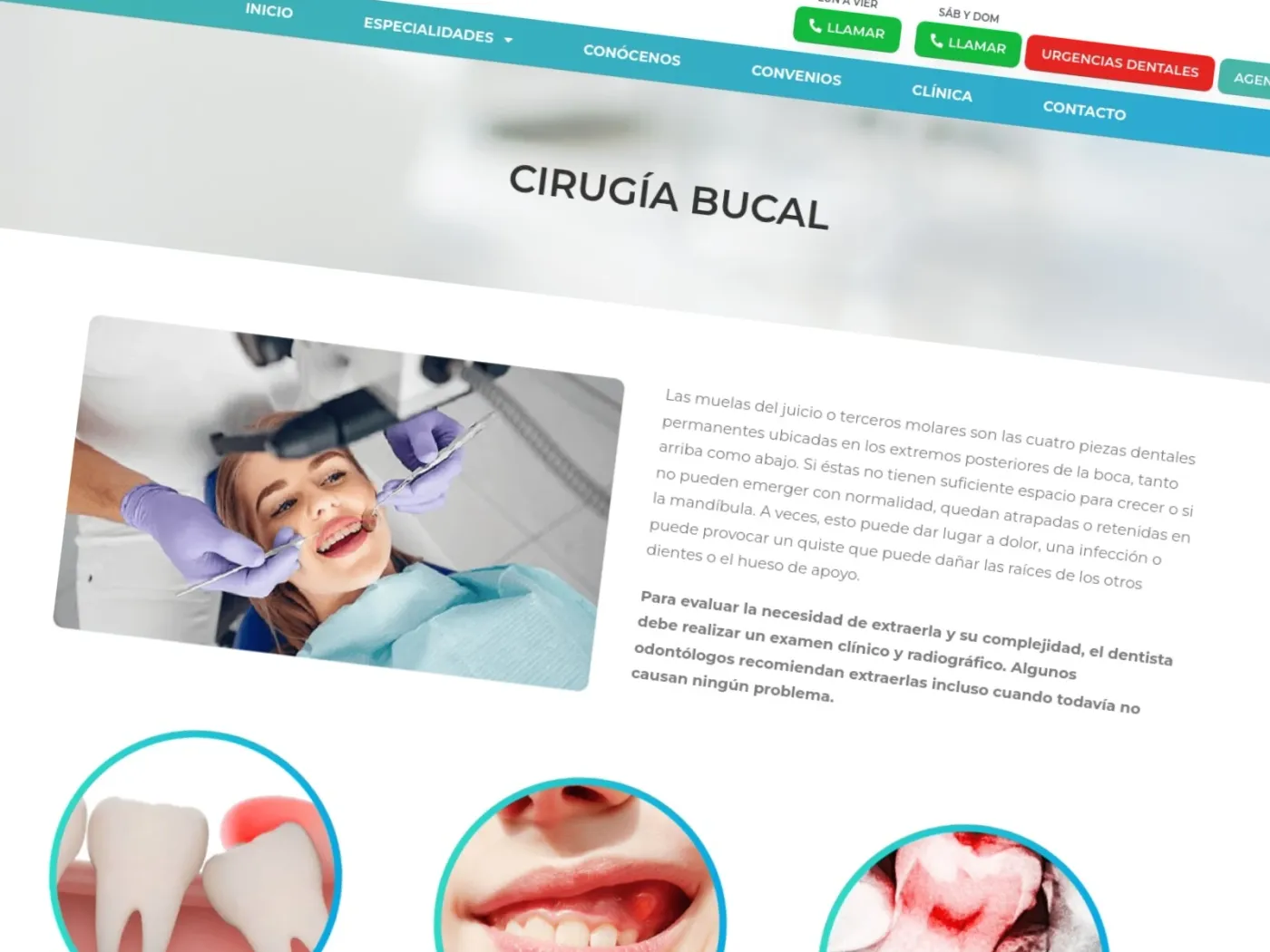 Sección 4 del sitio Clínica Dental Santiago