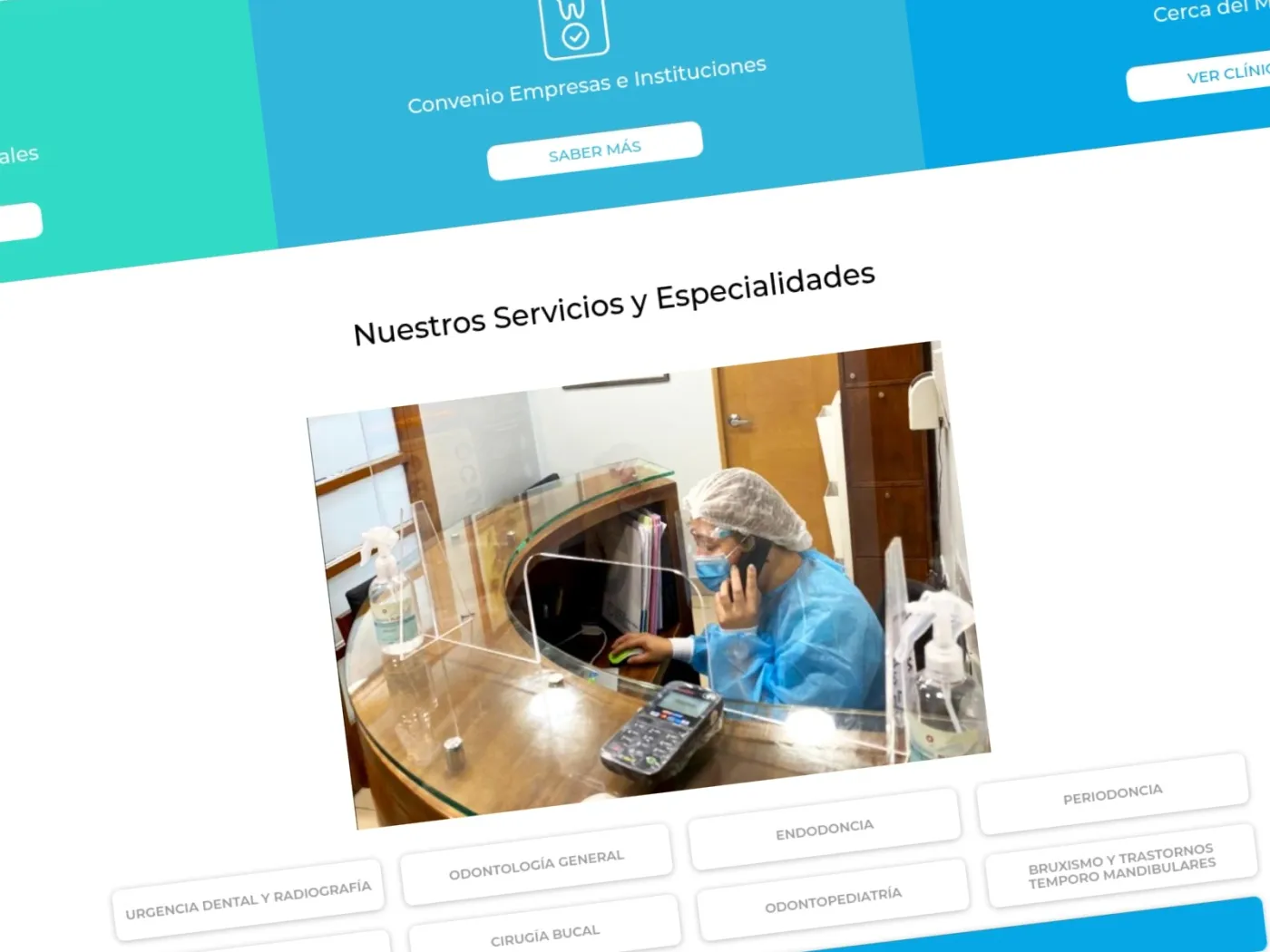 Sección 5 del sitio Clínica Dental Santiago