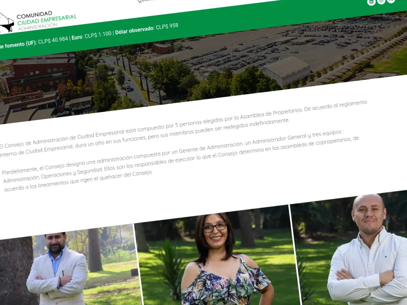 Sección 3 del sitio Comunidad Ciudad Empresarial
