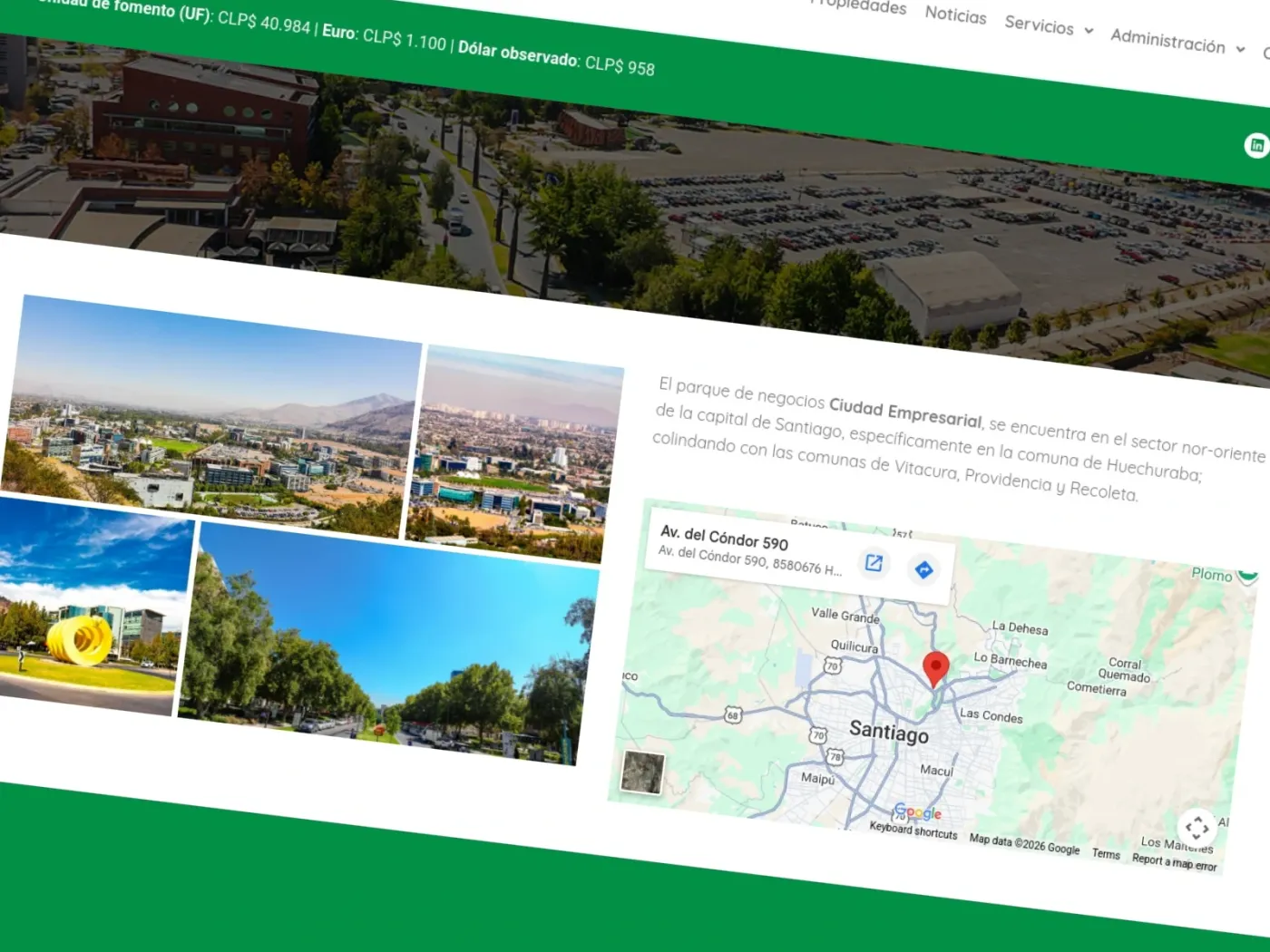 Sección 4 del sitio Comunidad Ciudad Empresarial