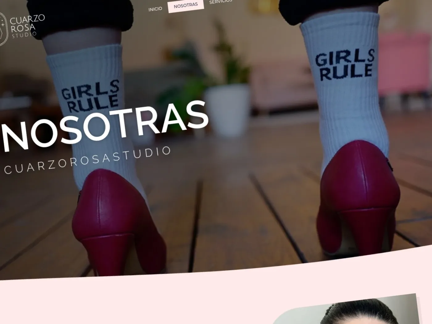 Sección 1 del sitio Cuarzo Rosa Studio