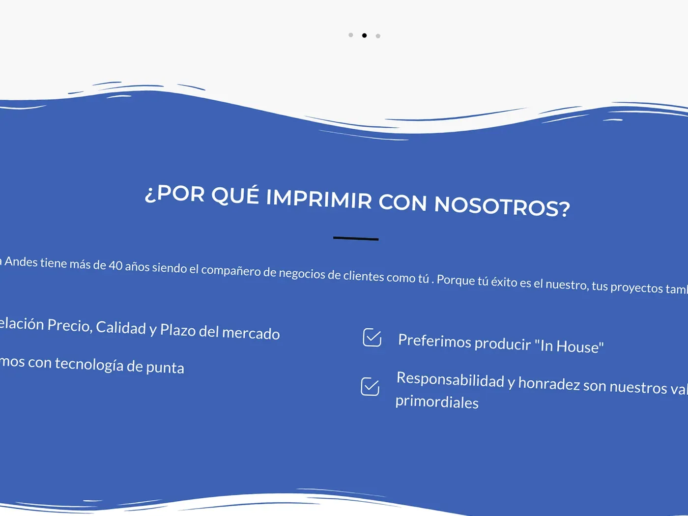 Sección 2 del sitio Gráfica Andes
