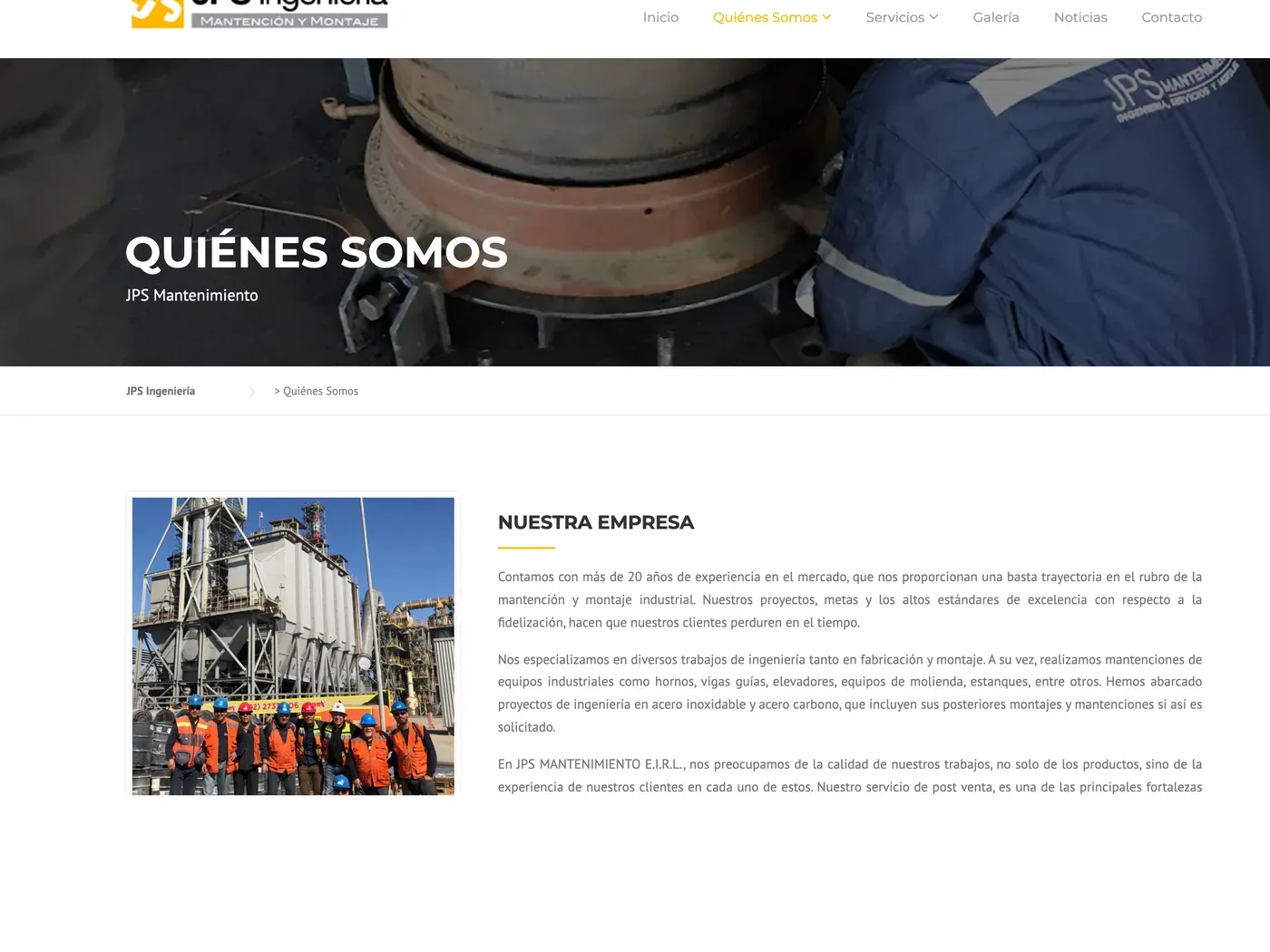 Sección 3 del sitio JPS Mantenimiento