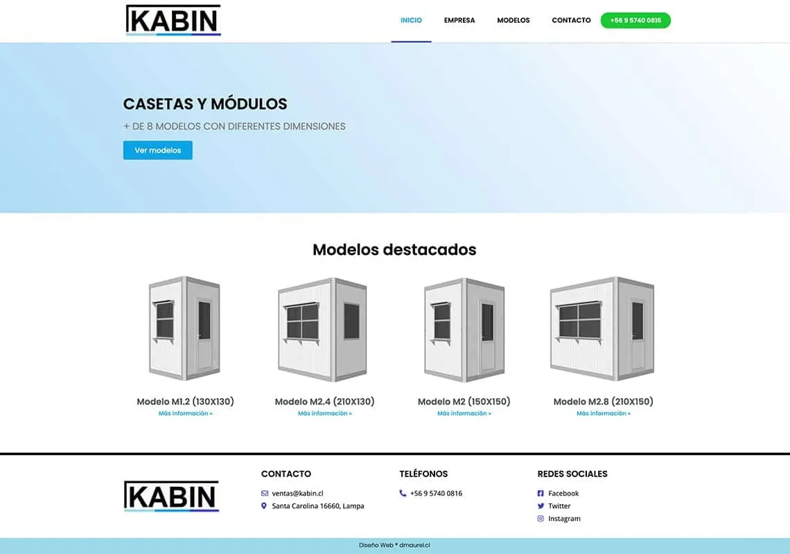Captura del sitio Kabin