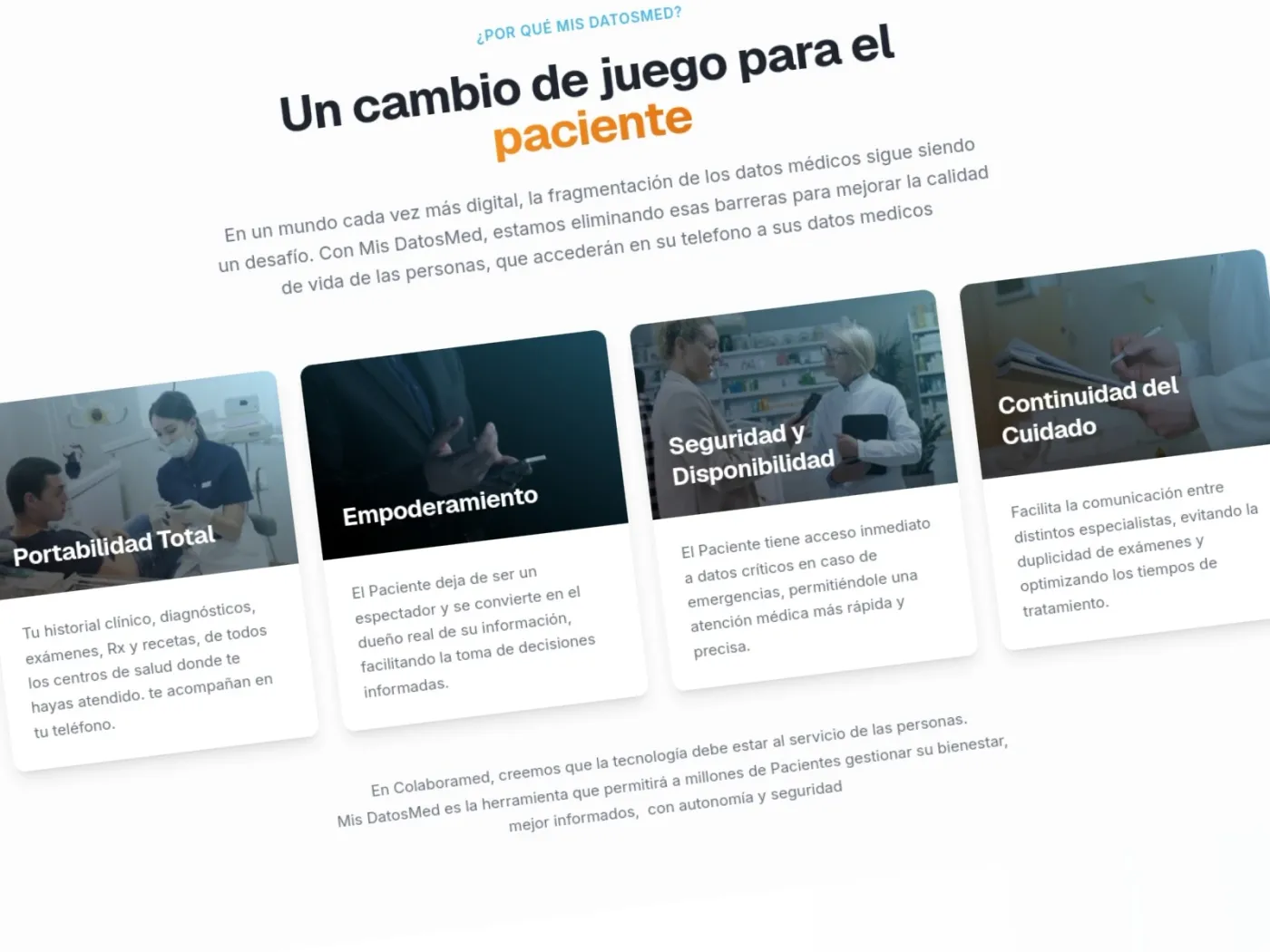 Sección 1 del sitio MisDatosMED