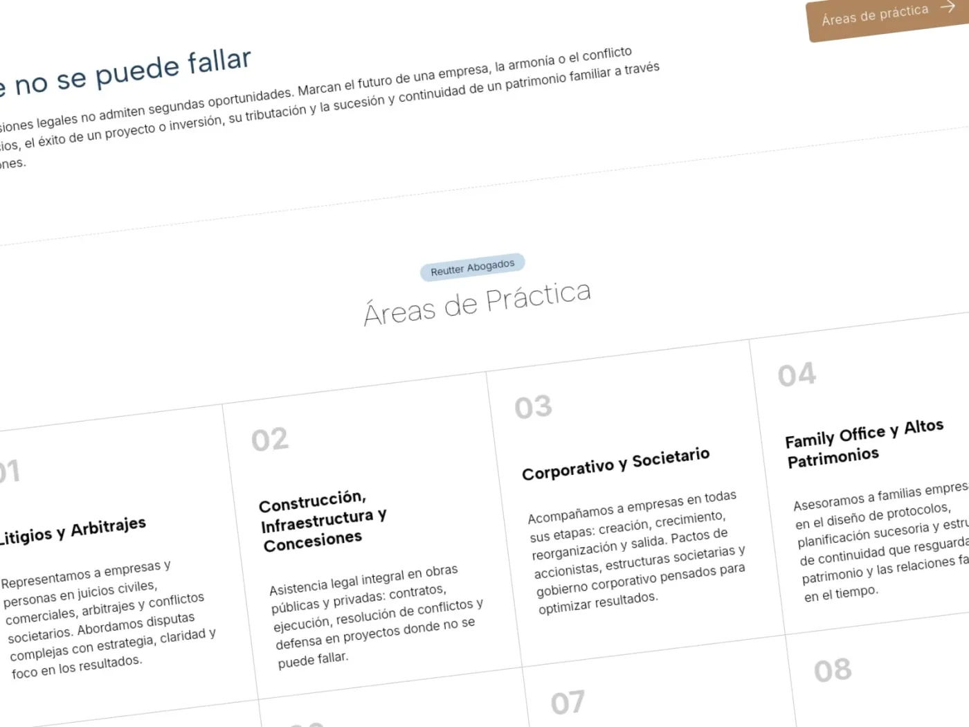 Sección 1 del sitio Reutter Abogados